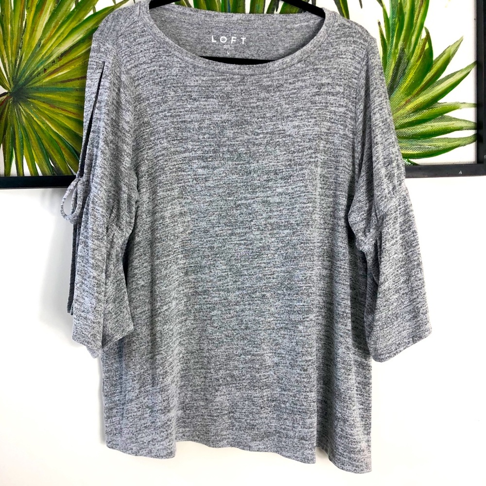 LOFT slit flutter sleeve sweater